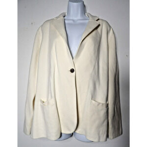 J. Crew 2X Cardigan Knit Blazer Cream Ivory Cotton Quiet Lux Old Money Minimalis